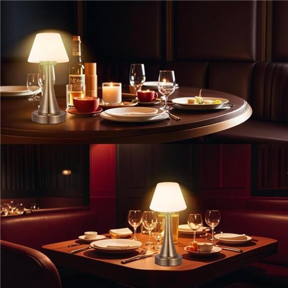 LED Cordless Table Lamp Rechargeable Dimmable Night Light Portable Outdoor Home - Picture 6 of 8